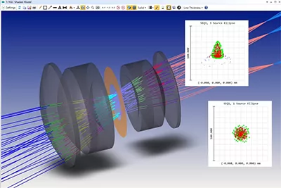 Zemax OpticStudioのノンシーケンシャルモードによる解析画面